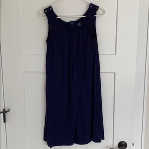 Delivery robe, navy blue hospital gown